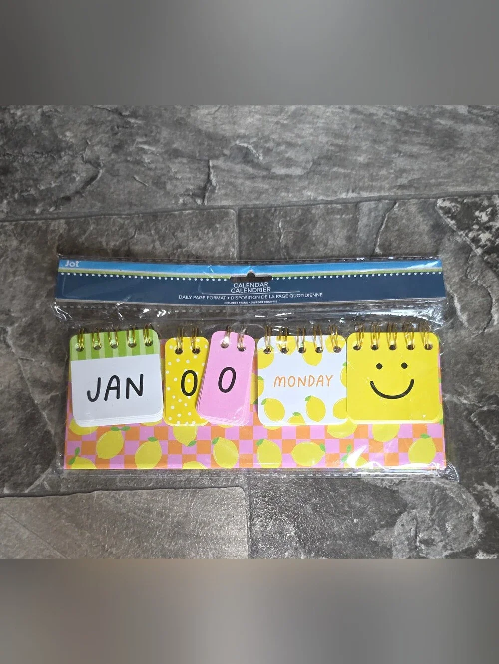Lemon Themed Daily Flip Calendar - BNIB